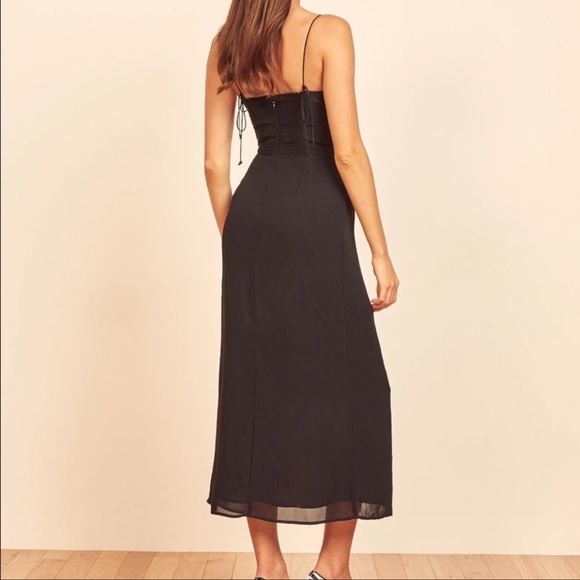 Reformation Petites Kourtney Dress Black